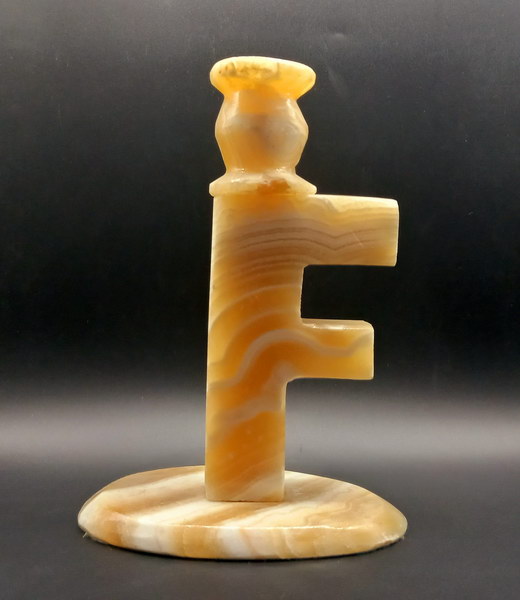 Alabaster Candlestick In The Form Of Letters