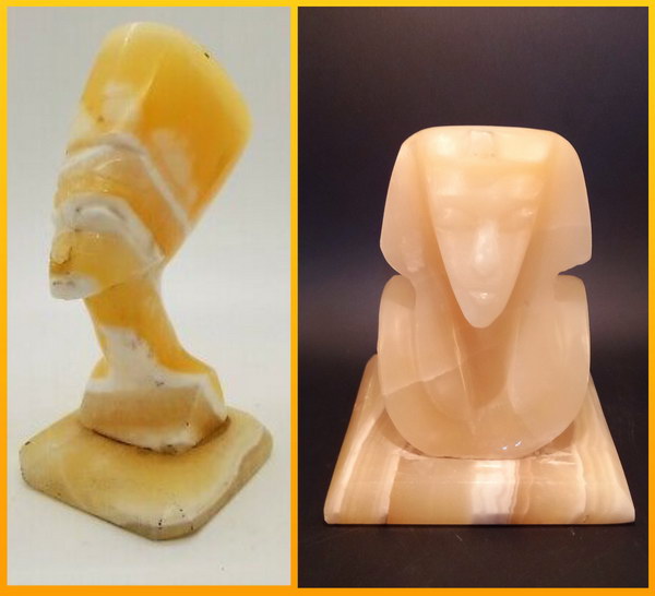 Face TuT & Nefertiti Alabaster