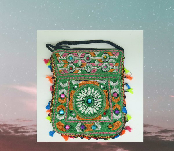 Big Rose Cross Bag - Embroidered