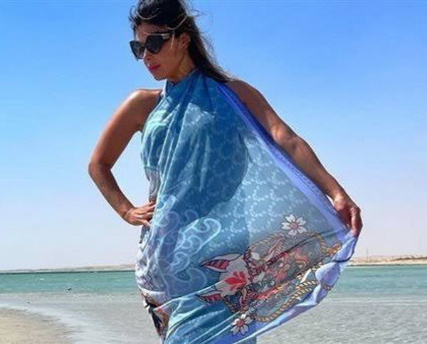 Cashmere Swimsuit With Red Sea Fish