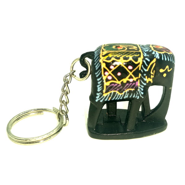 Elephant Black keychain