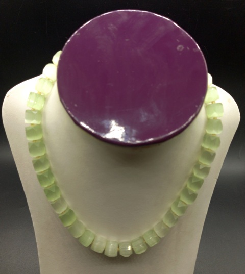 Necklace Light Green Jade