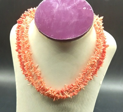 Necklace Pink Coral Branches