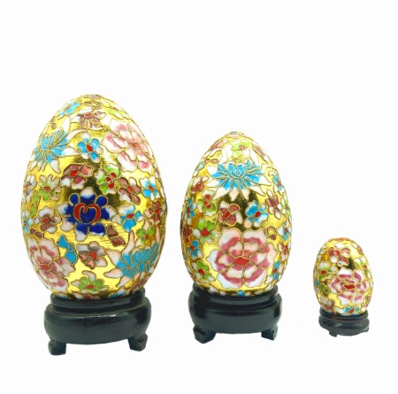 Cloisonne Egg Shape Multi Color