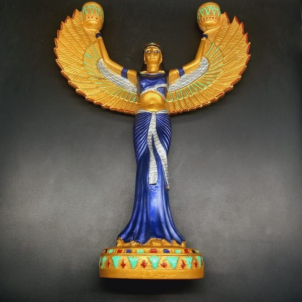 Amazing Egyptian Candltick Isis Statue