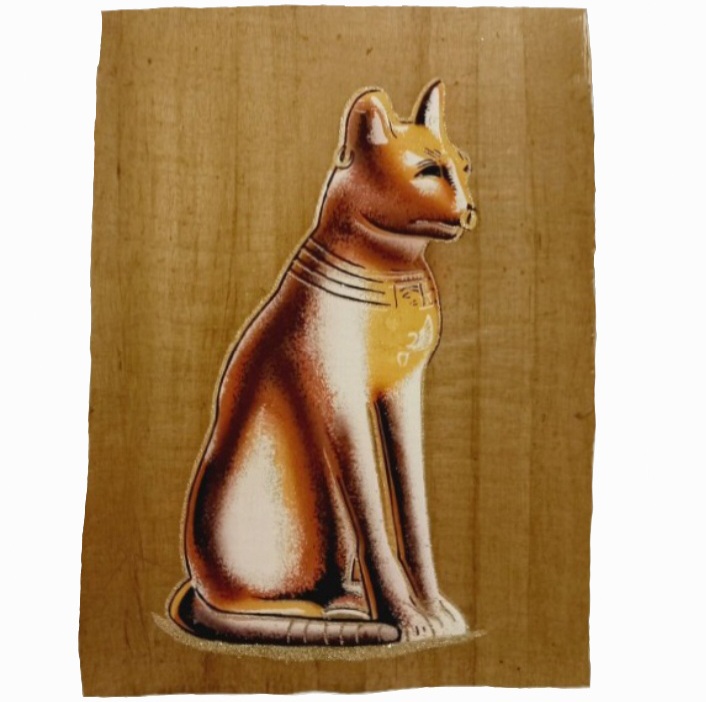 Illuminated Papyrus - Pharaonic Cat Bastet