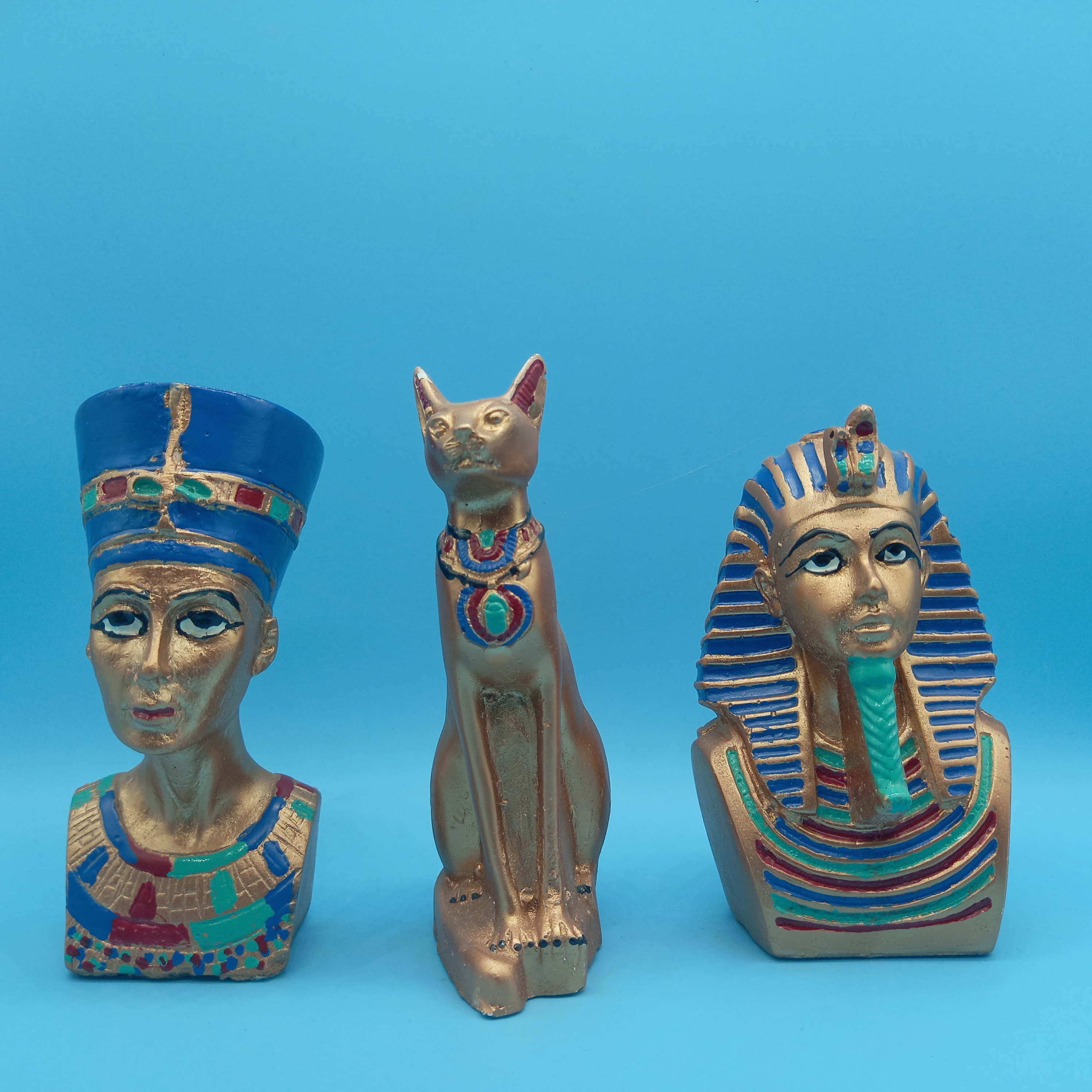 Set 3 Pharaonic Statues - Gypsum??