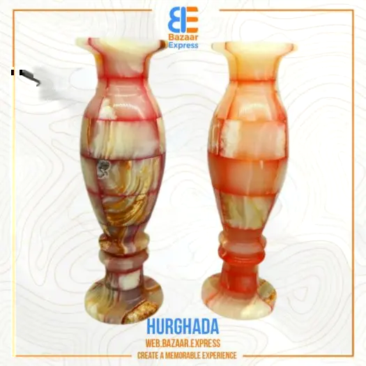 Vase Pink-Orange Onyx