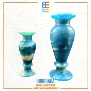 Blue Alabaster Vase