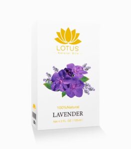 Lavender oil bottle with flowers – calming oil for stress relief and skincare
