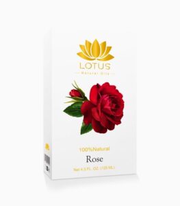 Rose Oil bottle with natural ingredients – Lotus Rose Oil for skincare