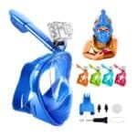 Celoobličejová šnorchlovací maska pro děti s čočkou proti zamlžování a trubicí Dry Top