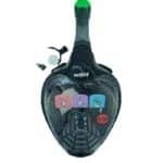 Full face Swimming Mask with 180-degree view and dry top snorkel