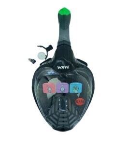 Full face Swimming Mask with 180-degree view and dry top snorkel