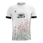 White Palestine T-Shirt with bold print made in Egypt