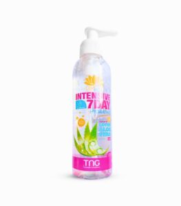 Aloe Vera Gel Transparent in green packaging – natural skincare for sunburn, acne, and dry skin