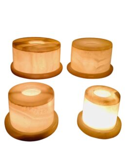 Handmade alabaster candle holders and scent diffusers set