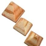 Large handmade red alabaster pyramid candle lamp from Egypt