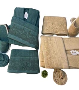 Egyptian Cotton Bathrobes and Towels Set