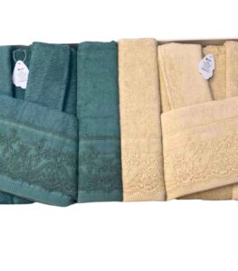 Soft Egyptian Cotton Bath Towel – Close-Up Texture