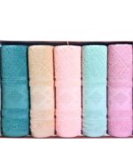 Close-up of Egyptian cotton towel fabric texture