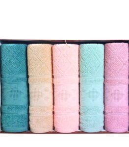 Close-up of Egyptian cotton towel fabric texture