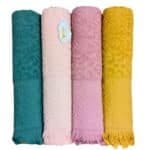 Folded SIGMA 4-Piece Cotton Towel Set in White