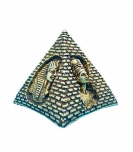 Hand-Carved Egyptian Hieroglyphs on Pyramid Sculpture