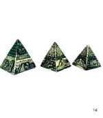 Colorful Acrylic Pyramid Set on Shelf or Office Desk