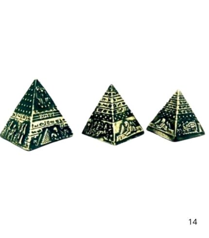 Colorful Acrylic Pyramid Set on Shelf or Office Desk