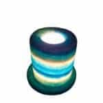 Handmade Egyptian Alabaster Candle in Yellow, Red, and Blue