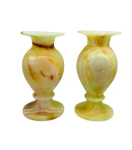 White Onyx Vase - Front View