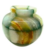 Small Onyx Vase on wooden shelf with flowers – home decor inspiration