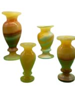 Alabaster vase displayed in modern home setting