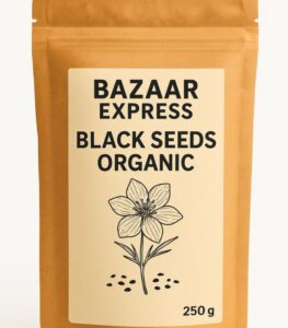 Organic black seeds in a wooden bowl – Nigella Sativa superfood