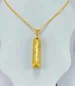 Triple Sided 925K Gold-Plated Egyptian Cartouche Pendant