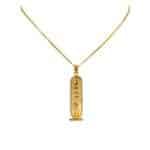 Personalizovaný egyptský kartuše přívěsek – přední gravírování v hieroglyfech