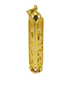 925K Egyptian cartouche name necklace gold plated