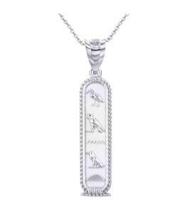 Hieroglyphic Name Cartouche with 925 Silver Chain