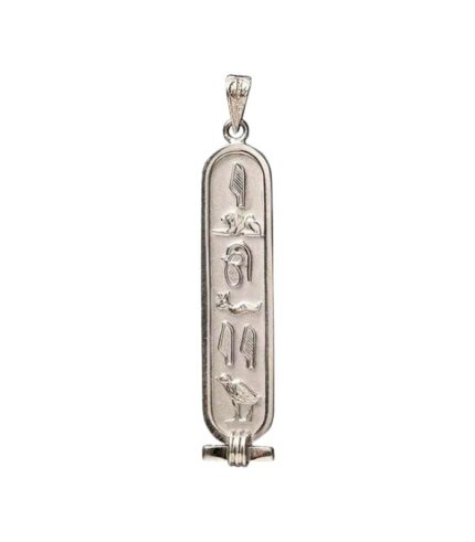 Custom 925 Silver Egyptian Cartouche Necklace Front View
