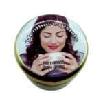 Mentholové krystaly rozpouštějící se v horké páře