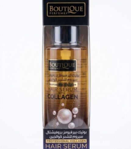 Boutique Perfumes Professional Collagen Hair Serum bottle for smooth shiny hair