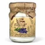 Lavender Bliss Cream natural moisturizer with Shea Butter in glass jar