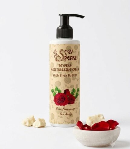 Velvet Rose Shea Cream with shea butter and rose fragrance for soft and hydrated skin.