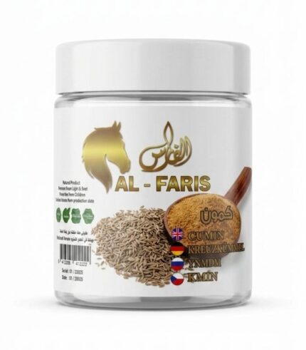Opulent Cumin premium natural ground cumin spice jar with wooden scoop